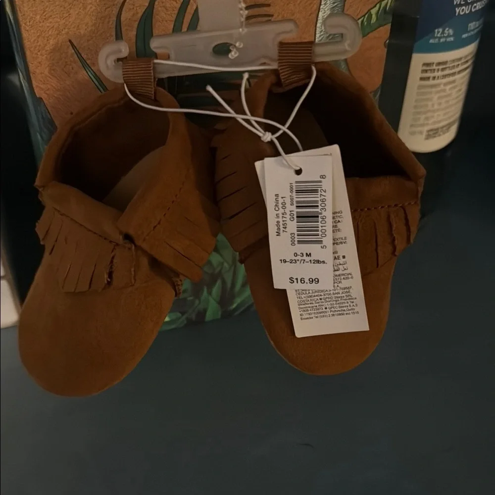 Brown Suede Baby Moccasins
